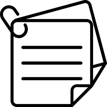 Sticky Notes Line Icon Design Stock Illustration