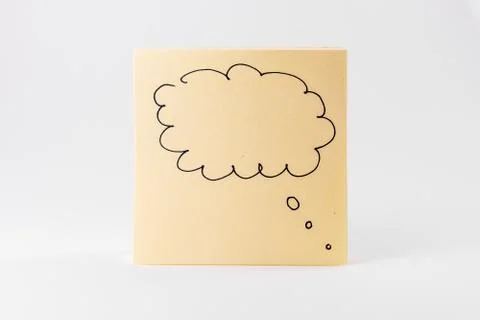 Sticky Notes Notepad Yellow Square White Background Office Supply Thought B.. Stock Photos