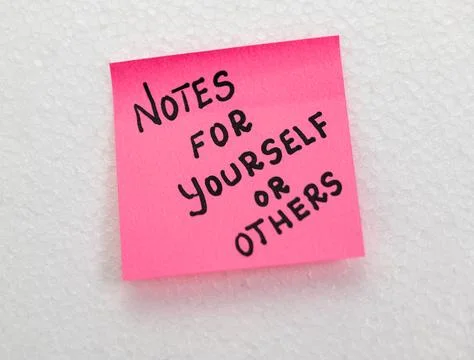 Sticky Notes for notes for yourself or others Stock Photos
