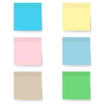 Sticky Notes (Pastel 6 Pcs.) Stock Illustration