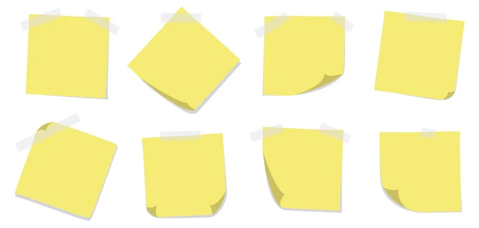 Sticky Notes with Tape Stock Photos