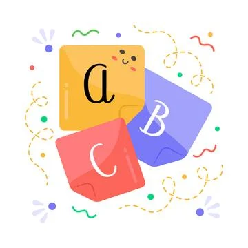 Sticky notes vector sticker, education modern simple flat design isolated on  Stock Illustration