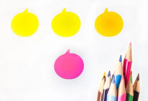 Sticky notes wall Foto stock