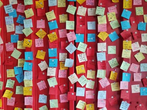 Sticky notes with wish or message Stock Photos