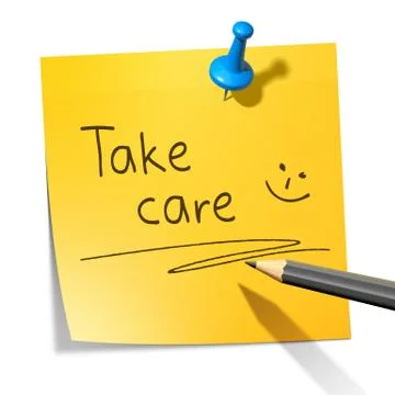 Sticky paper with a message Stock Illustration