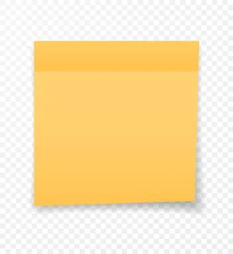Sticky Paper Note with Shadow Effect. Blank Color Memo Note Stickers for Post Stock Illustration