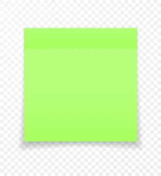 Sticky Paper Note with Shadow Effect. Blank Color Memo Note Stickers for Post Stock Illustration