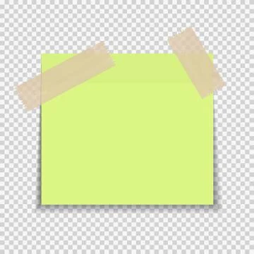 Sticky Paper Note on Transparent Background  Vector Illustration Stock Illustration