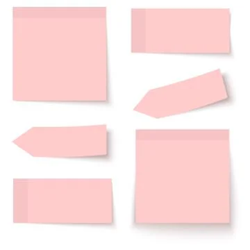 Sticky papers collection Stock Illustration