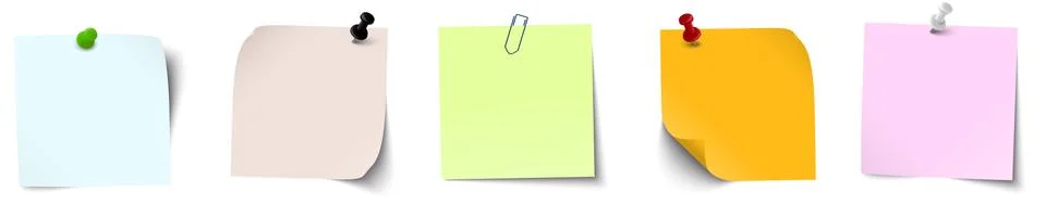 Sticky papers collection Stock Illustration