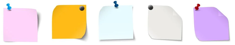 Sticky papers collection Stock Illustration