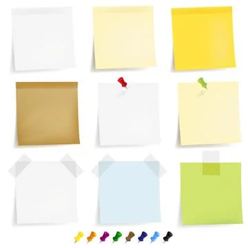 Sticky papers set Stock Illustration