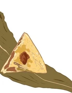 Sticky rice dumpling Stock Illustration