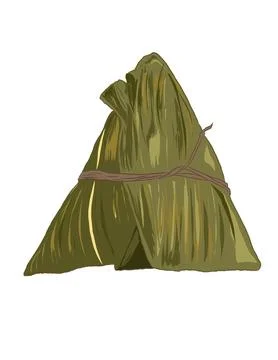Sticky rice dumpling Stock Illustration