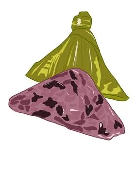 Sticky rice dumpling Stock Illustration