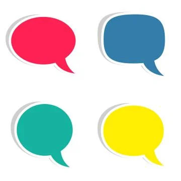 Sticky speech bubbles Illustrazione stock