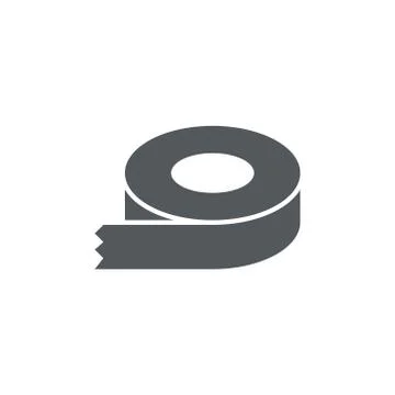 Sticky tape vector icon. Dispenser drawing flat scotch label adhesive tape roll. Stock Illustration
