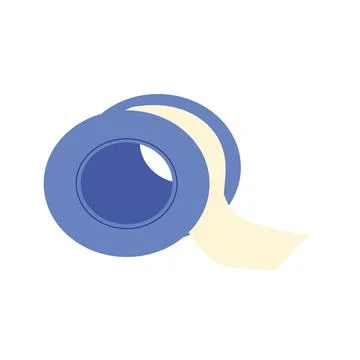 Sticky tape vector icon. Dispenser drawing flat scotch label adhesive tape roll. 库存插图