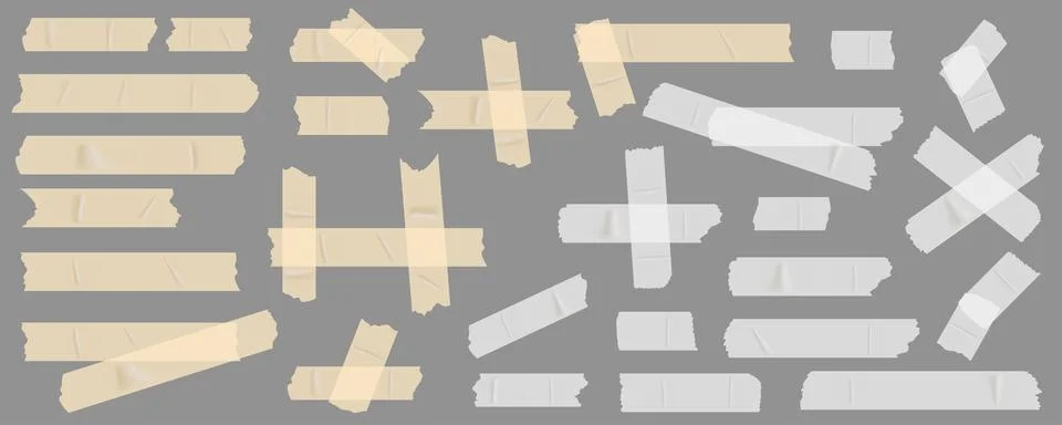 Sticky Tapes Vector Set Stock Illustration