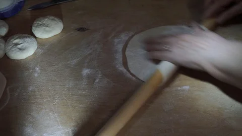 Stiff dough rolled Stock Footage 106198147