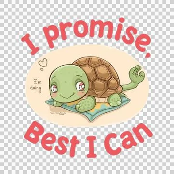Stiker - Cartoon Turtle Resting (3) Stock Illustration