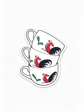 Stiker cup Stock Illustration