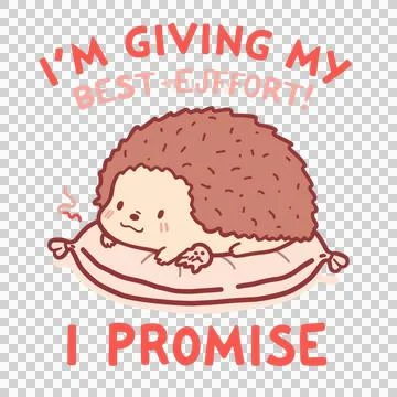 Stiker cute hedgehog sleeping Stock Illustration