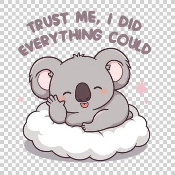 Stiker trust me i did everything cloud Stock Illustration