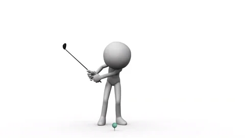 Stikman played golf Stock Footage 88884618