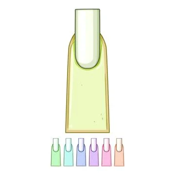Stiletto nail shape cartoon vector graphic Stock Illustration