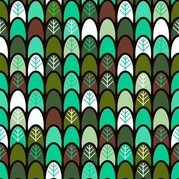 Stilisierte Bäume seamless pattern with stilized trees Copyright: xZoonar... Foto stock