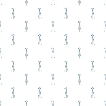 Still cameras on tripods seamless pattern Stock Illustration