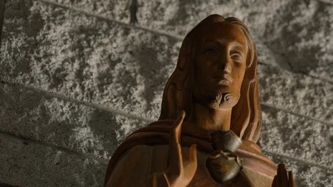 Still off center image of Jesus close up Stock Footage 125037694