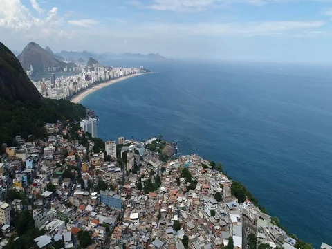 STILL DRONE SHOT OVERVIEW OF RIO LANDSCAPE 스톡 동영상 78244773