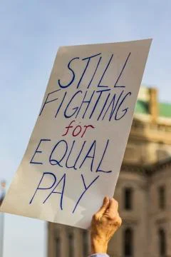 Still Fighting For Equal Pay Stock Photos