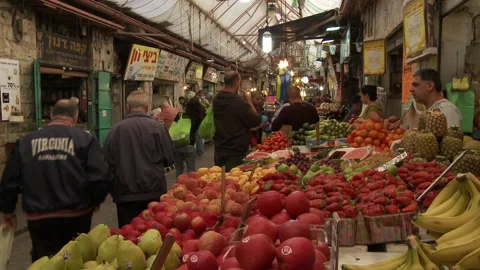 Still frame of Jerusalem's market Stock Footage 231476895