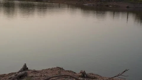 Still Lake Water with Subtle Reflection Stock Footage 330062607