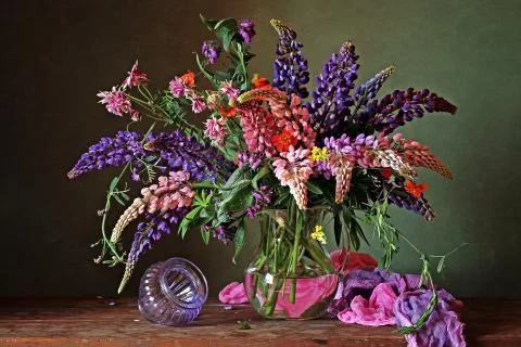 Still life with a bouquet Foto stock