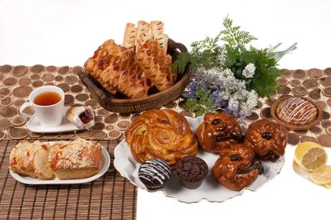 Still Life With Bread Stock Photos