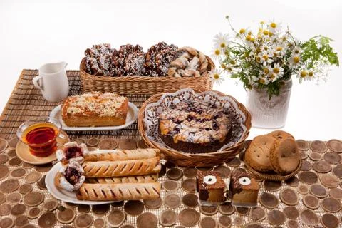 Still Life With Bread Stock Photos
