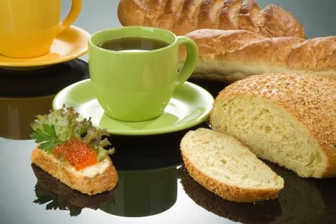 Still Life With Bread Stock Photos