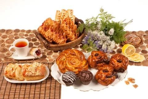 Still Life With Bread Stock Photos