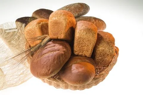 Still Life With Bread Stock Photos