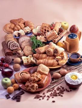 Still Life With Bread Stock Photos