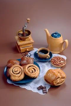 Still Life With Bread Stock Photos