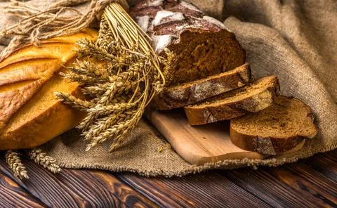 Still life with bread Stock Photos