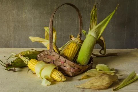 Still life with corn Foto stock