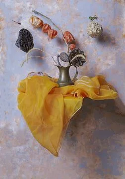 Still life with flying objects, selective focus Stock Photos