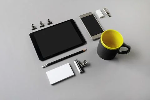 Still life with gadgets Stock Photos
