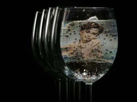 Still life with glass objects Stock Photos